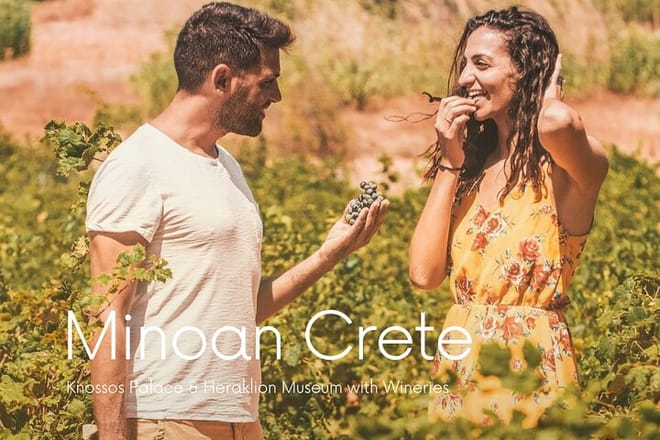 Minoan Crete from 3.000 BC: Knossos Palace & Museum with Wineries from Chania