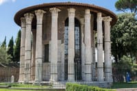 The Temple of Hercules Victor or Hercules Olivarius a Roman temple in Piazza Bocca della Verita