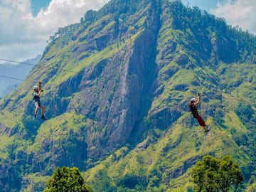 Zip Lining Adventure Over Ella's Scenic Landscapes