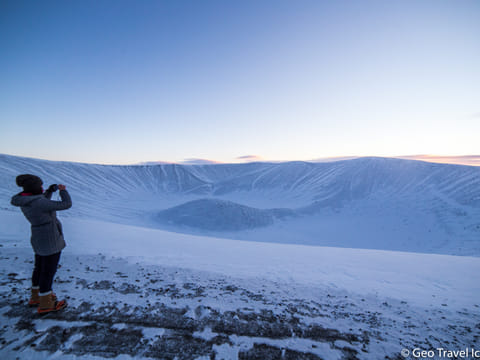 Mt. Hverfjall volcano sunrise Hike , photo 5
