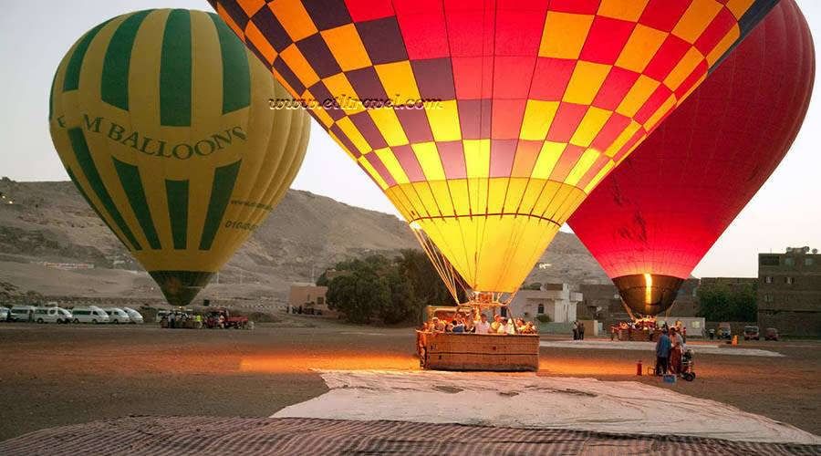 Hot air balloon ride in Luxor Egypt