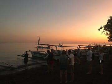 Before boat departure