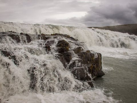 View of the top jump of Gullfoss