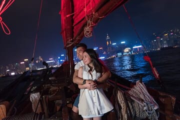 Antique Junk Boat Tour in Victoria Harbour, Hong Kong