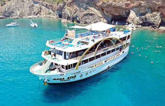 Antalya Mega Star Yacht Tour with Lunch, Foam Party & Transfer