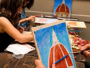 Guided Painting with Unlimited Wine Sant’Ambrogio Florence
