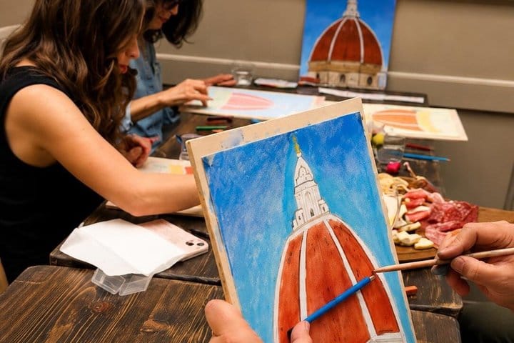 Guided Painting with Unlimited Wine Sant'Ambrogio Florence 2