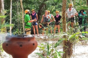 Half-day Adventure: Cenote + Ziplining + ATV Tour