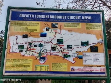 Map of Greater Lumbini Buddhist Circuit, Nepal