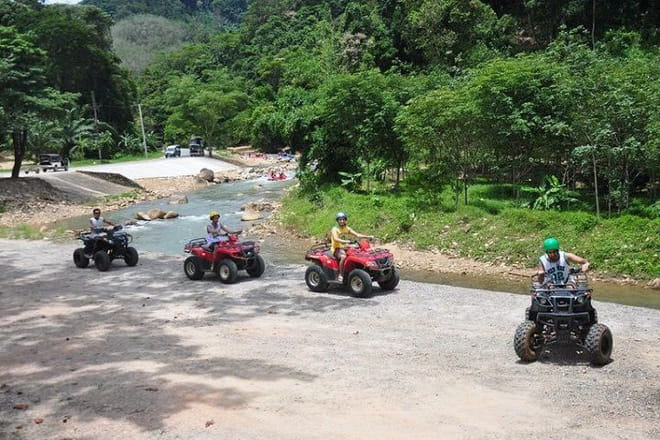 PHUKET-PHANG NGA: Full Day White water Rafting -Zipline 150 M.- Waterfall-Lunch 7