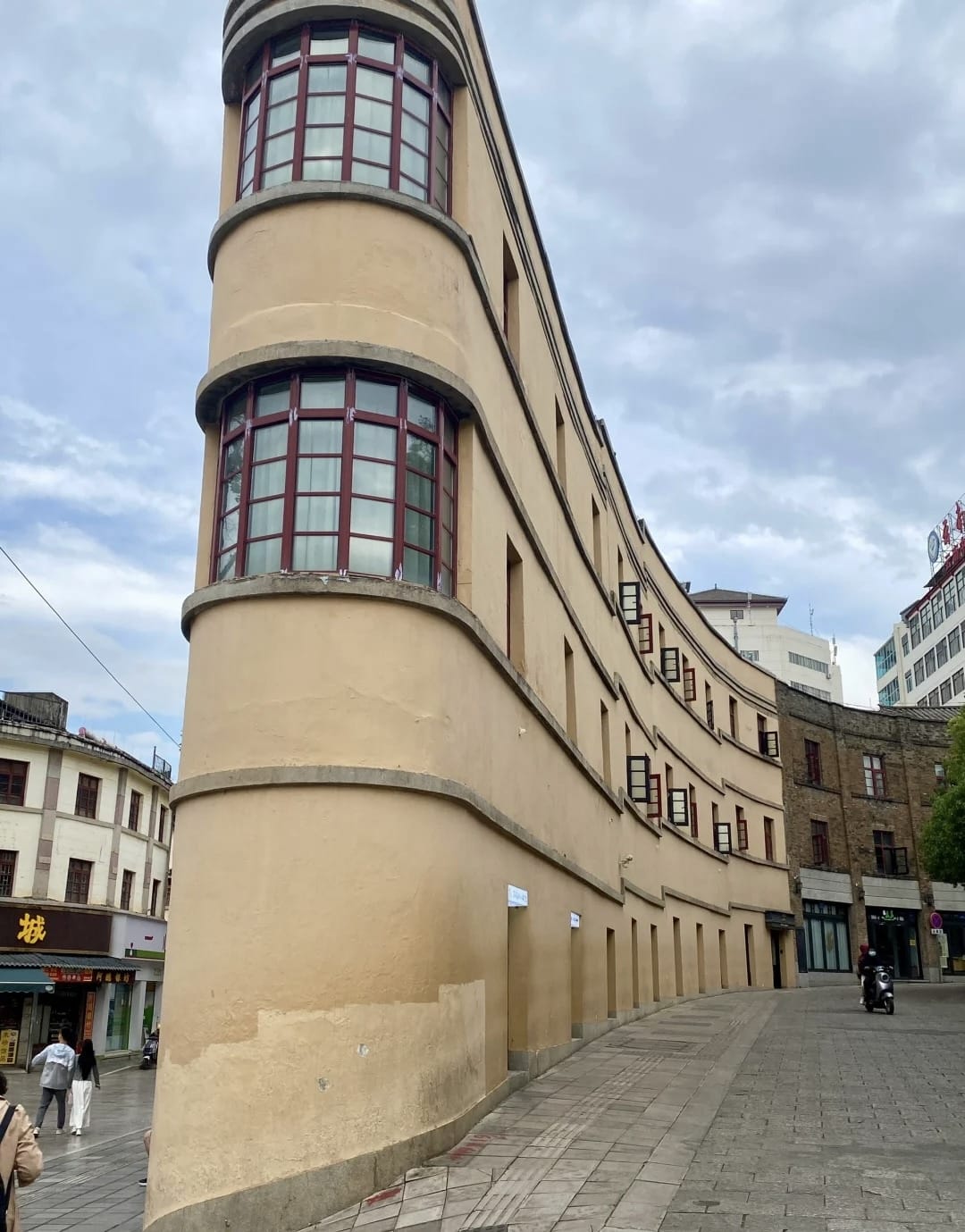 Street view of the city center