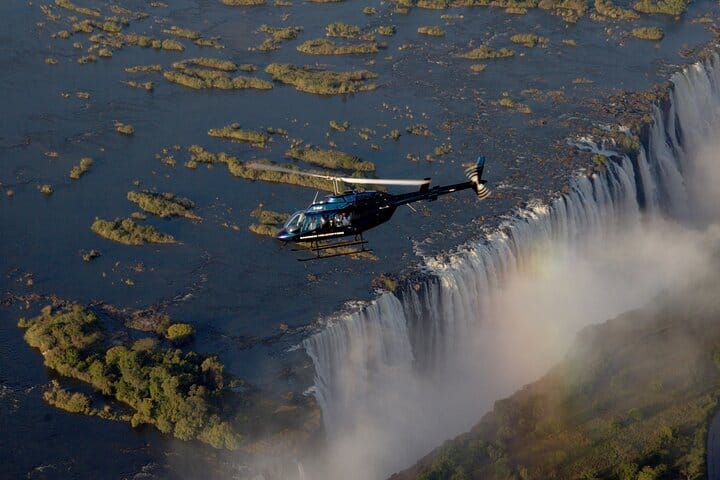 15 minutes scenic helicopter flight above Victoria Falls-Zimbabwe