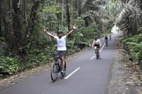 Cycling through back roads of Bali Countryside
