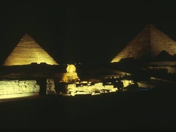 Giza Pyramids at night