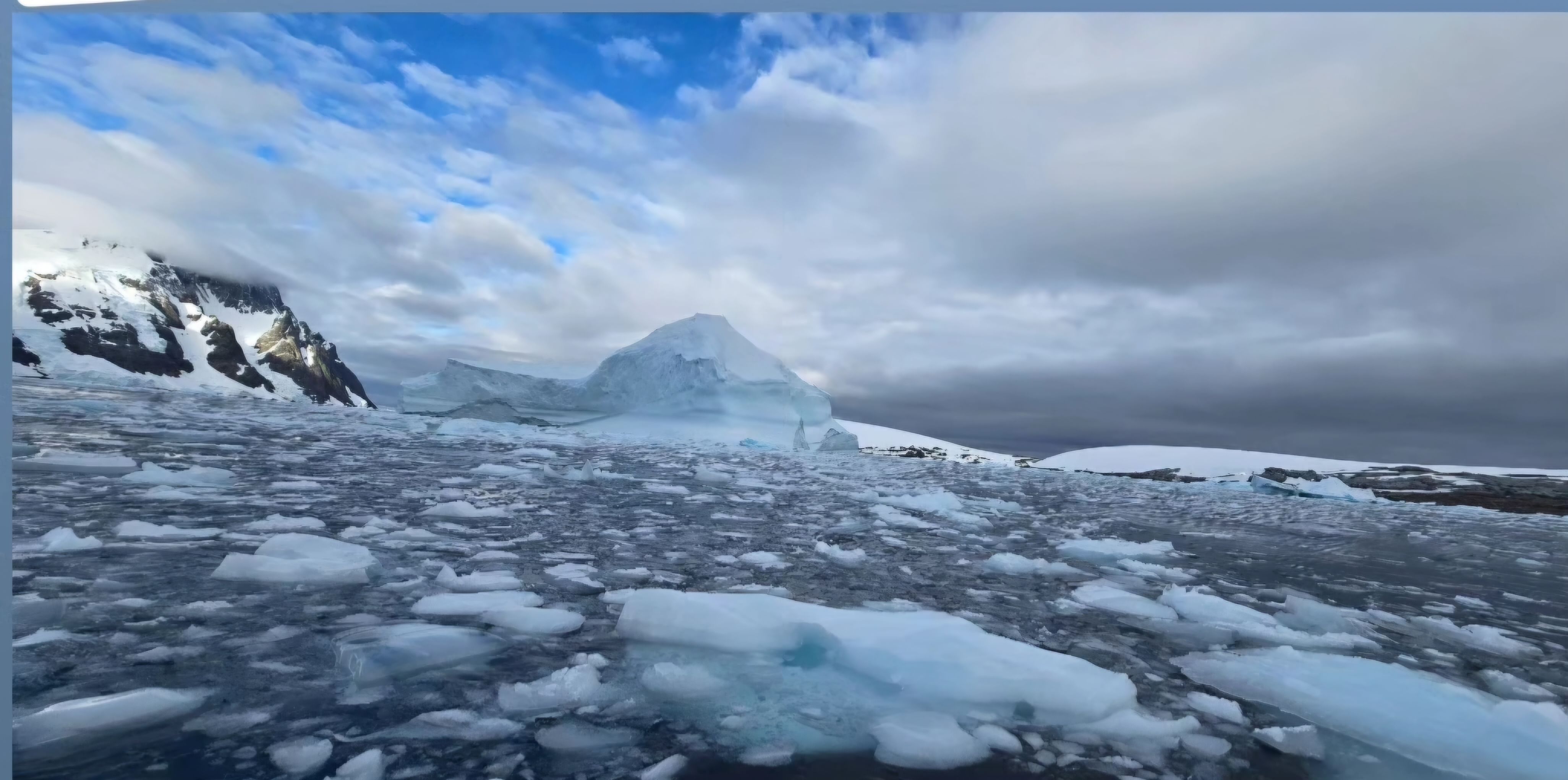sprawling ice-flecked waters
