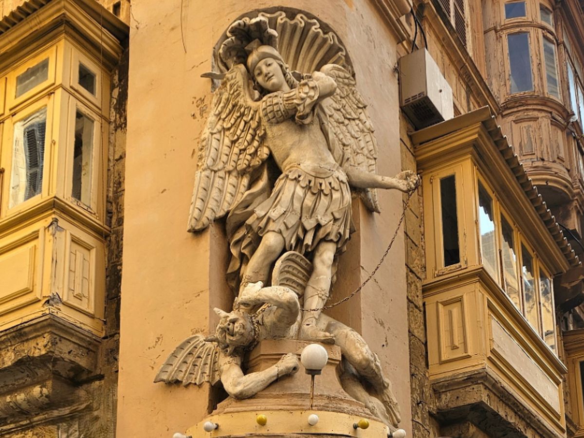 Statues and architecture embellish the streets of Valletta