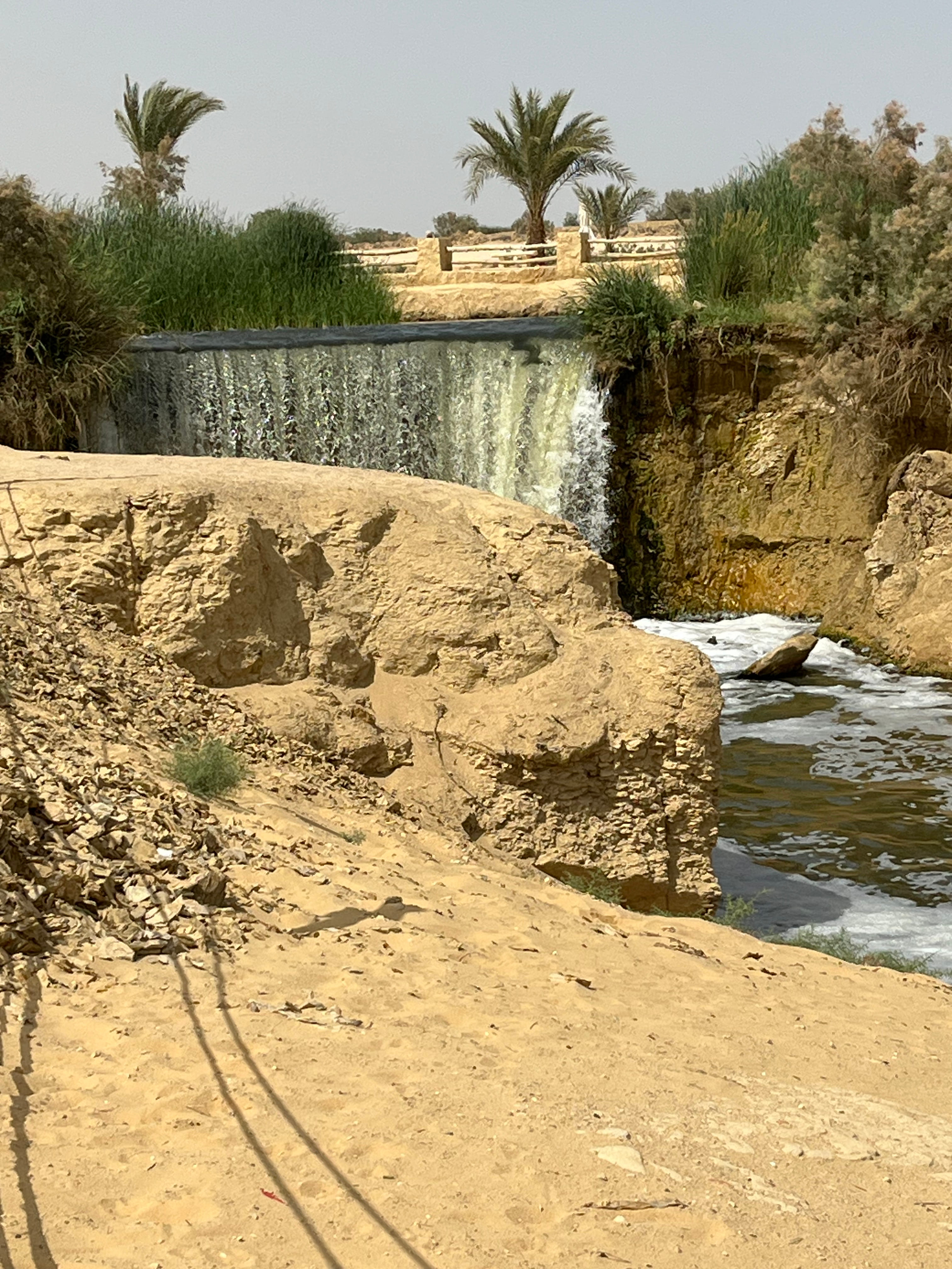 Wadi El Rayan natural waterfalls in Fayoum Egypt