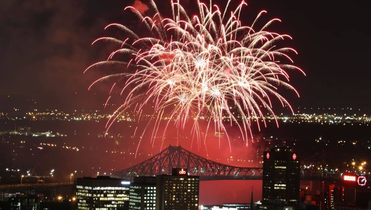 Canada Day Fireworks in Montreal