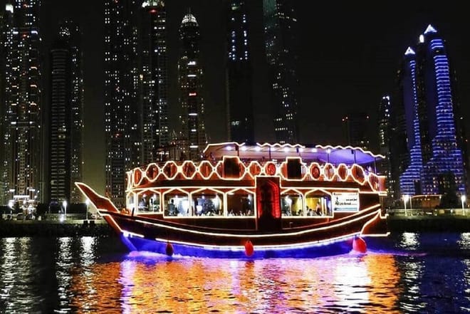Dubai Dhow Cruise Dinner Buffet & Live Entertainment at Creek