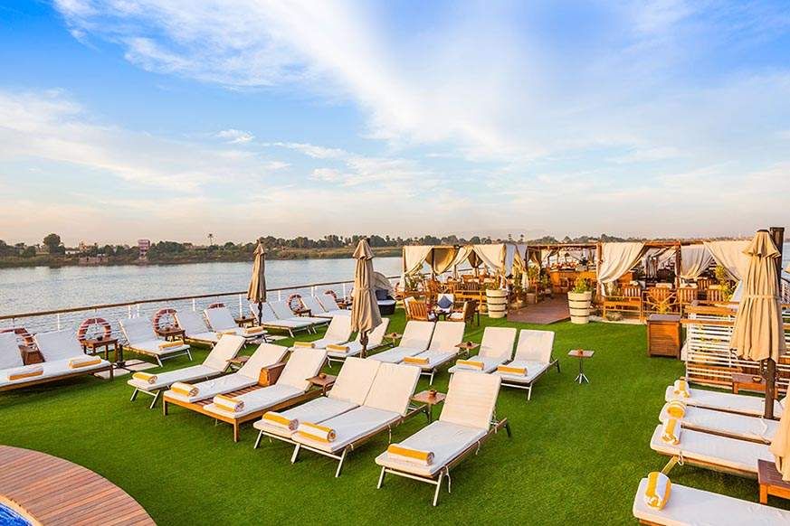 Top deck of farah nile cruise