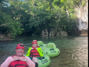 Floating through ancient Belize caves