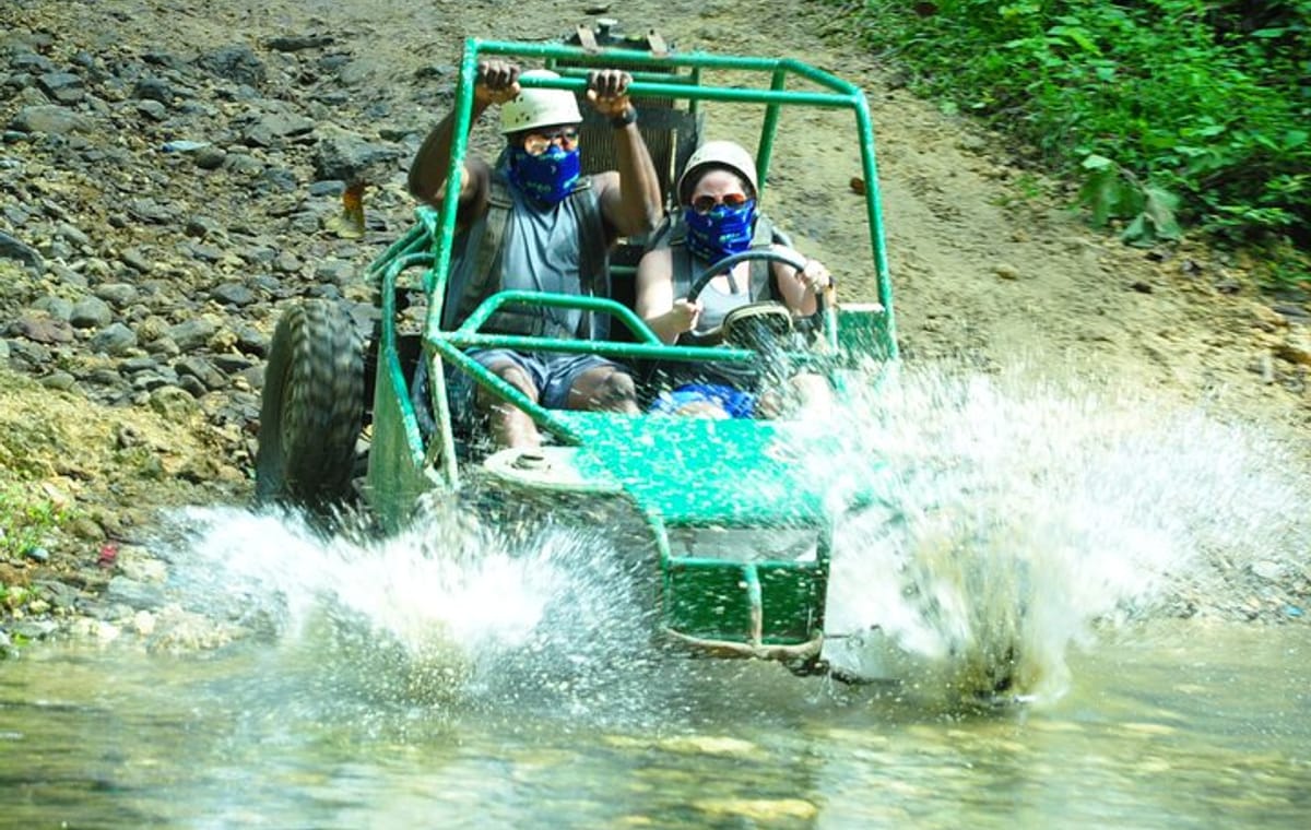 Dune buggy and Party Boat