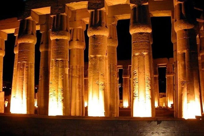 Luxor Temple at night