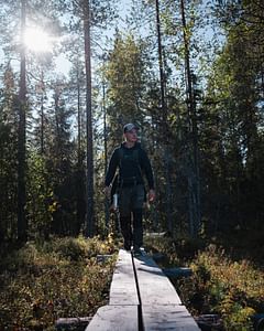 Magical forest hiking adventure