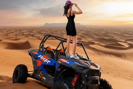 Dubai Private Red Dune Buggy Safari with BBQ Dinner in VIP Camp