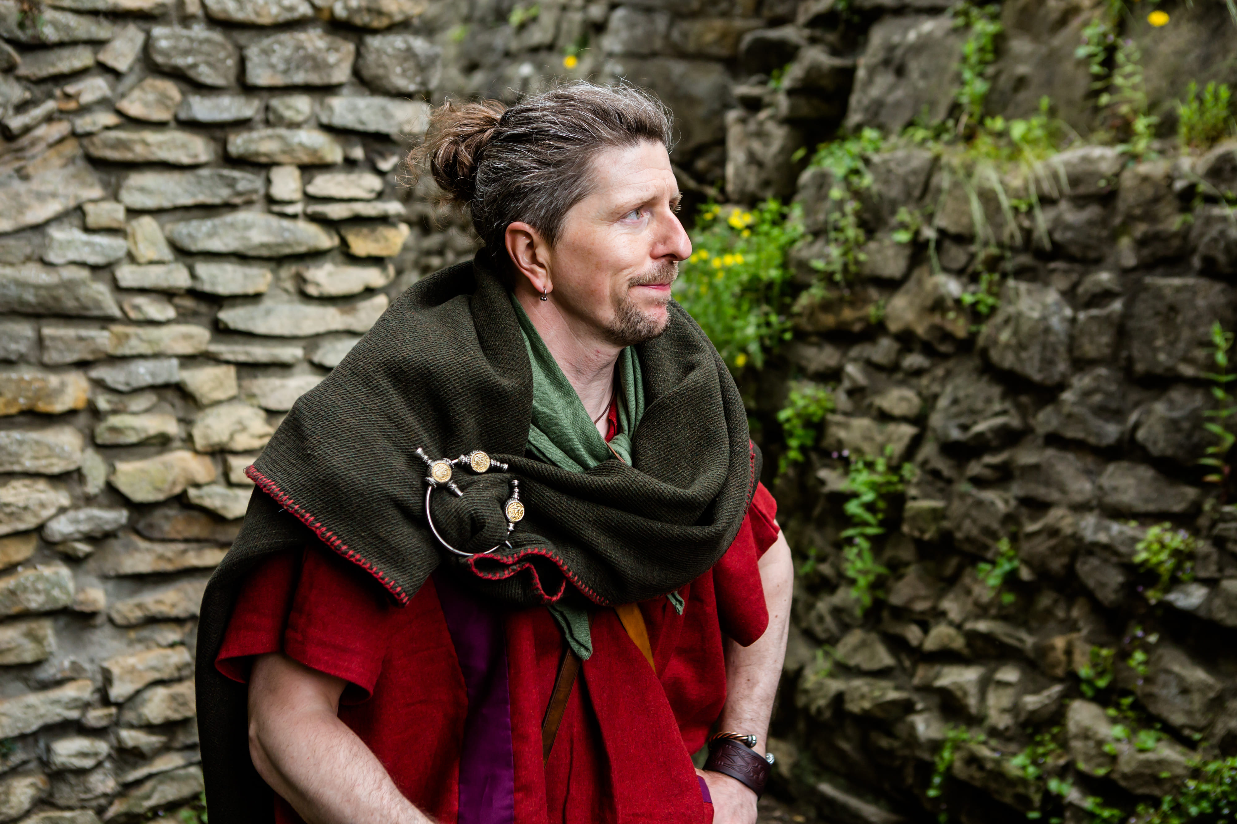 The dashingly handsome Roman legionary is stood in front of the Multangular Tower, York, looking slightly perturbed. 