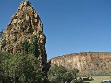 Fishers tower at the hells gate national park, rock climbers like to train here.