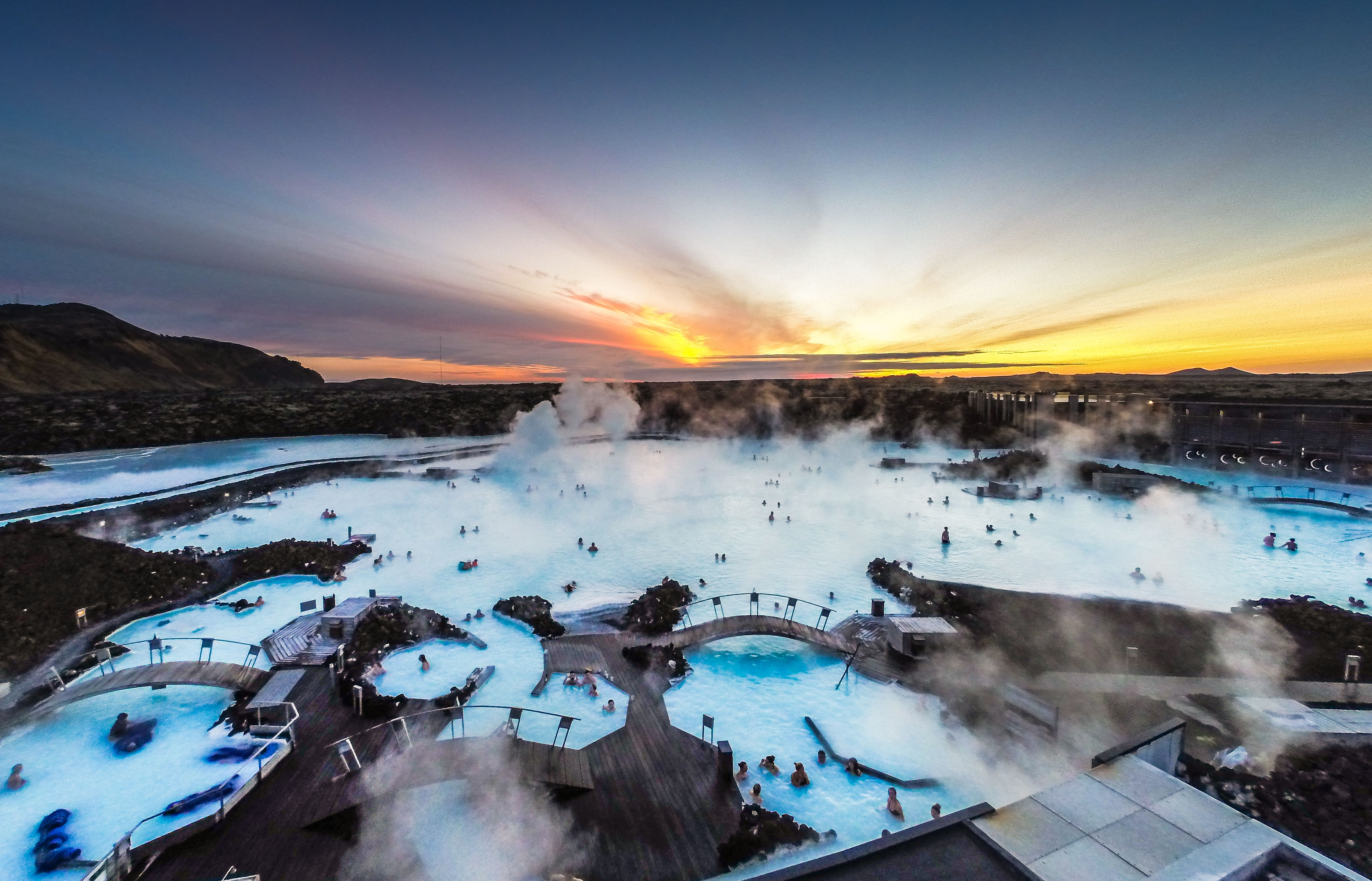Sunset at the Blue Lagoon Iceland
