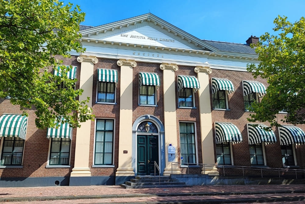 View of District Court of Northern Netherlands along the route of the Assen city game by Qugato.