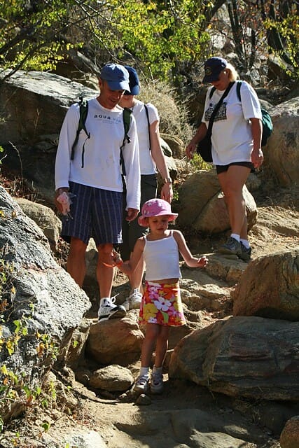Family hiking fox canyon los cabos baja california sur kids hiking santiago