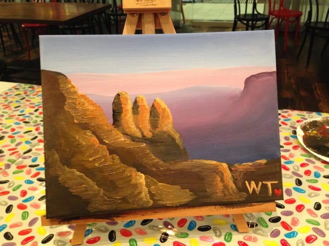 Friday Nights Paint and Sip Art Session 2 for 1 Offer Brisbane City 4