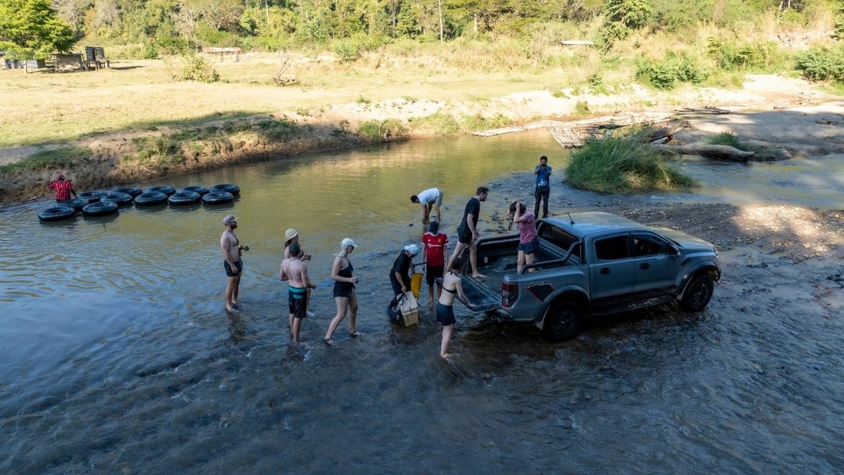 Chiang Mai Half-Day Adventure: River Tubing & Waterfall Slide
