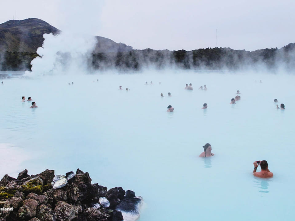 Volcano Eruption Site & Blue Lagoon Admission Tour — BusTravel Iceland
