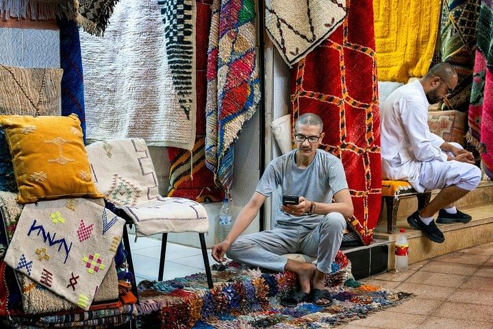 The souks of Marrakech are vibrant, bustling markets filled with a maze of narrow alleyways. They offer a wide variety of goods, from handmade crafts and spices to textiles and jewelry, showcasing the