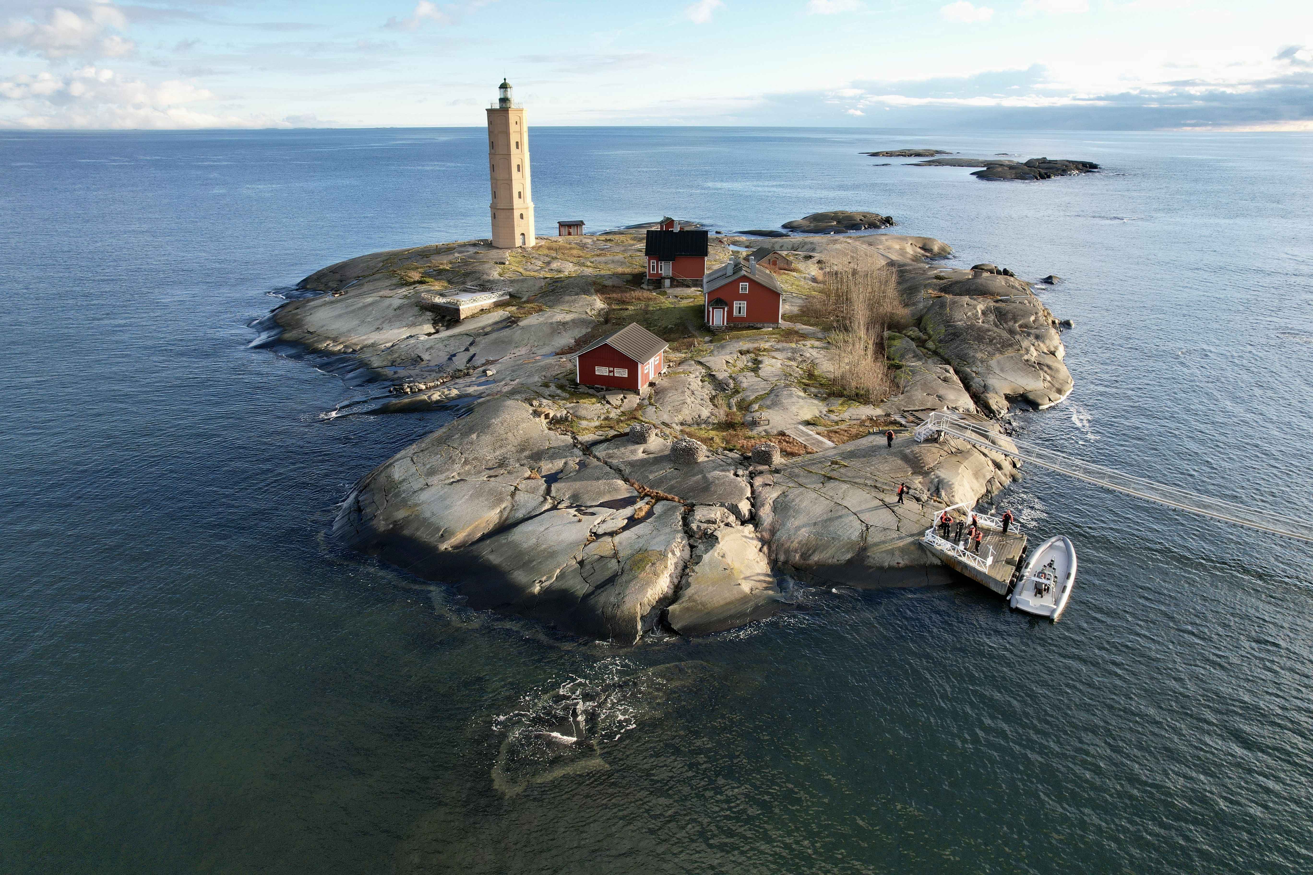 A lighthouse island in the outer archipelago