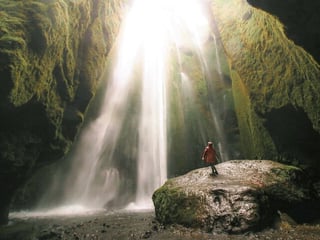 Gljúfrabúi waterfall