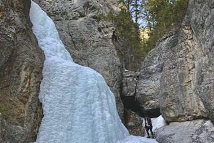 Grassi Lake and Grotto Canyon Icewalk from Banff