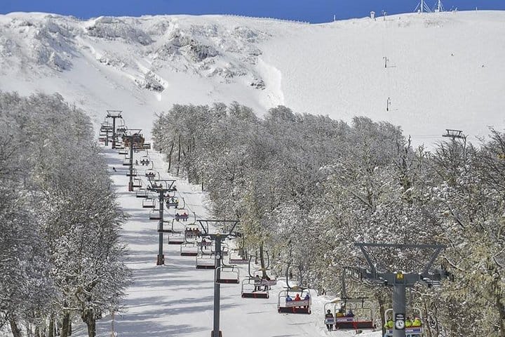 Chapelco Hill during winter time