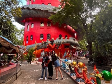 Dragon Tower, Buddha Temple, Floating Market Group Tour Pattaya