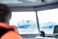 Sailing amongst the icebergs on Glacier Lagoon