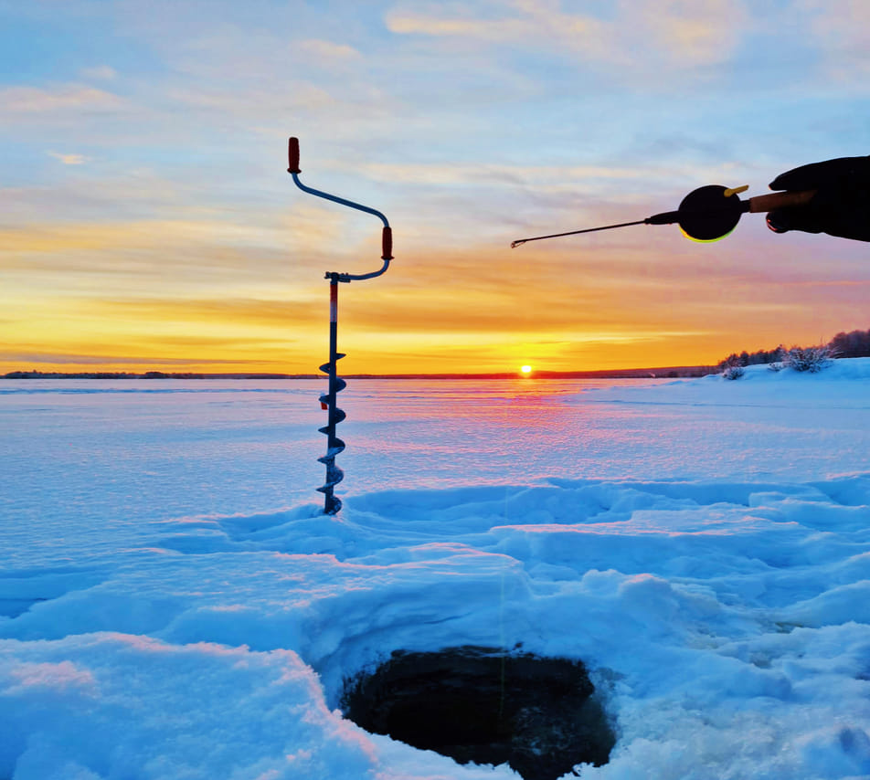 Arctic Ice Fishing by Snowshoe 5