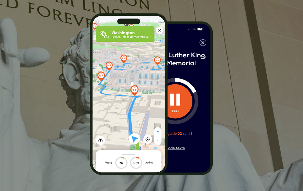 Washington: Audio Guided Walking Tour (3:20 – 18 audio commentaries)