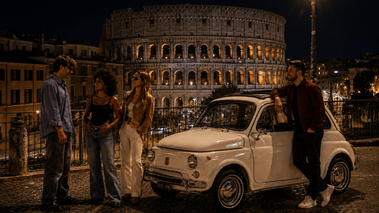 Tour in 500 Dolce Vita: Roma di Notte 9