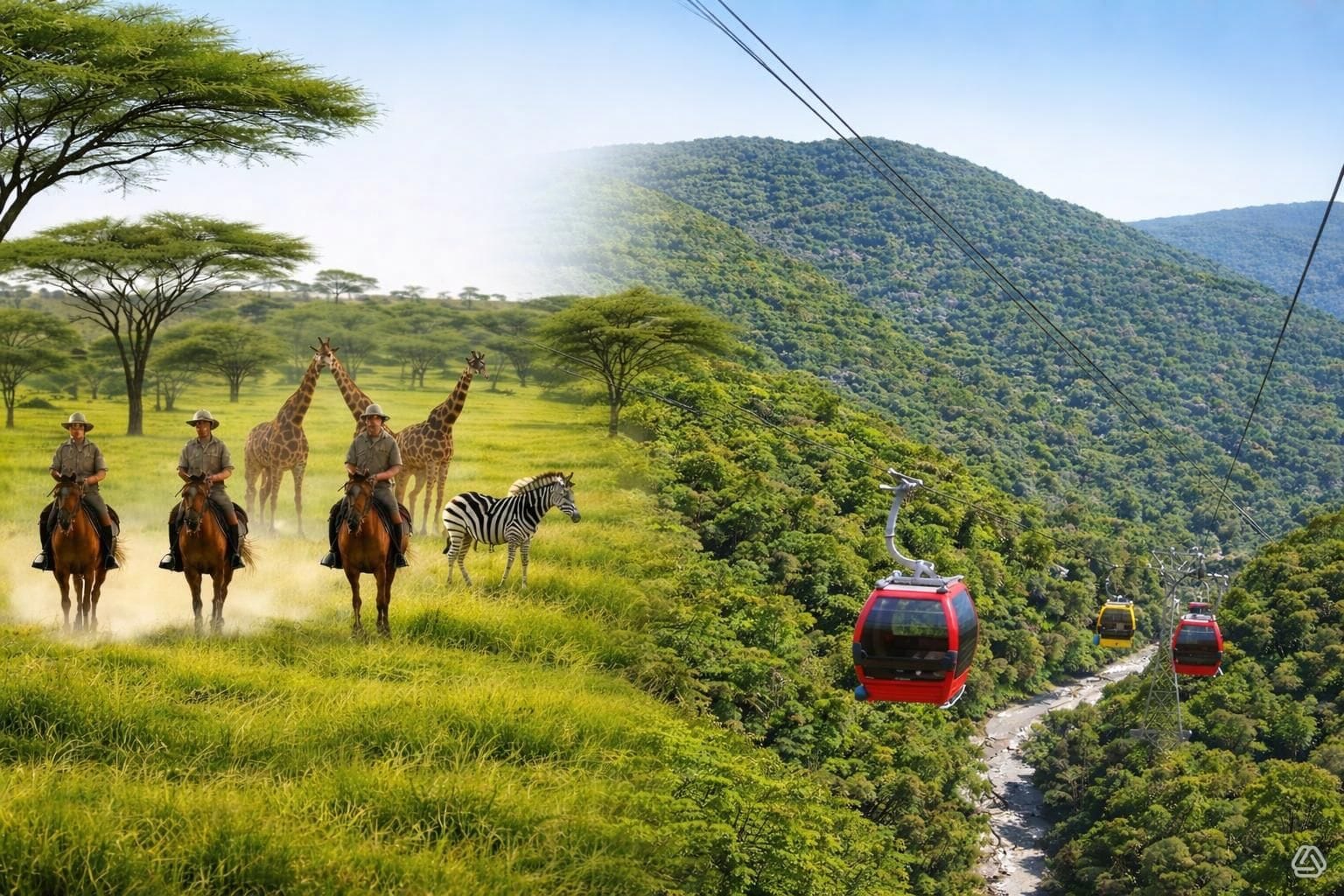 Horseback Safari and Cable Car Ride from Johannesburg