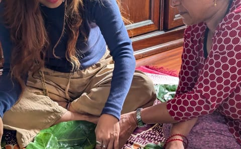 Leaf Plate Making Workshop in Kathmandu, Nepal