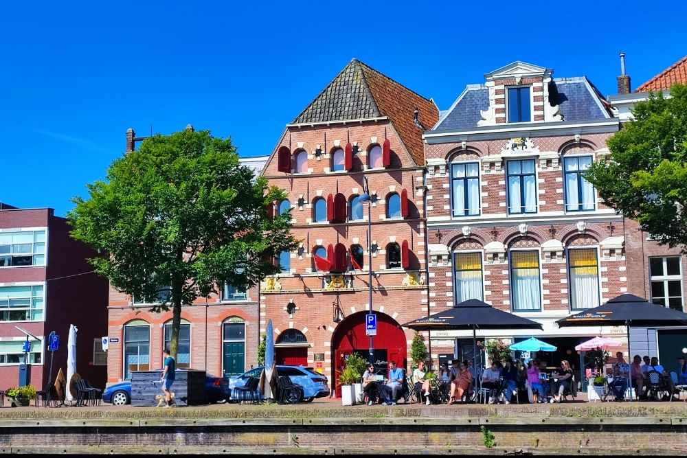View of Spaarne along the route of the Haarlem scavenger hunt City Detective.